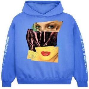 Taylor Swift Life of a Showgirl Blue violet Hoodie youth medium